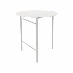 Bílý kovový kulatý jídelní stůl ø 70 cm Disc – Zone