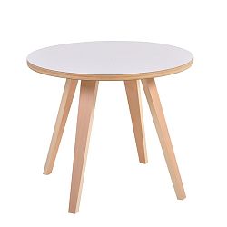 Bílý kulatý konferenční stolek Garageeight Arvika