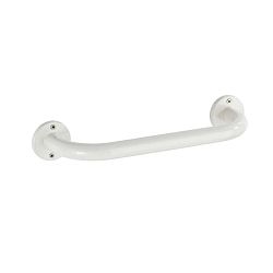 Bílý nástěnný držák na ručníky Wenko Basic, 30 cm