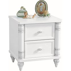 Bílý noční stolek Romantic Nightstand
