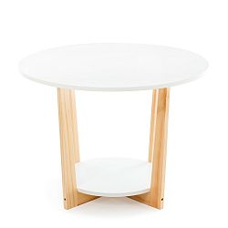 Bílý odkládací stolek 360 Living Clear, ⌀ 52 cm