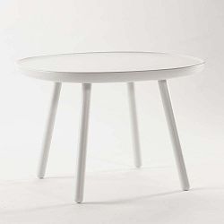 Bílý odkládací stolek z masivu EMKO Naïve, ø 64 cm