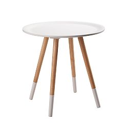 Bílý odkládací stolek Zuiver Two Tone