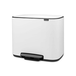 Bílý odpadkový koš Brabantia, 36 l