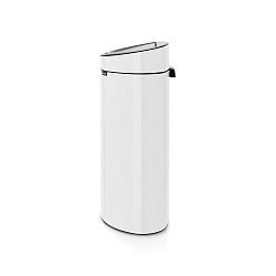 Bílý odpadkový koš Brabantia Touch Bin, 40 l