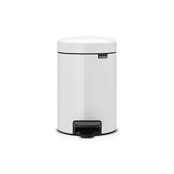 Bílý pedálový odpadkový koš Brabantia Newicon, 3 l