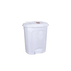 Bílý pedálový odpadkový koš Orion, 11,5 l