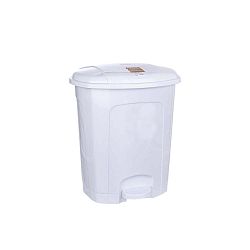Bílý pedálový odpadkový koš Orion, 21 l