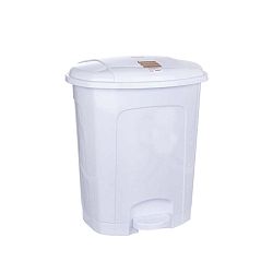 Bílý pedálový odpadkový koš Orion, 30 l