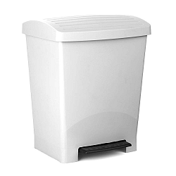 Bílý pedálový odpadkový koš Ta-Tay Optimist, 25 l