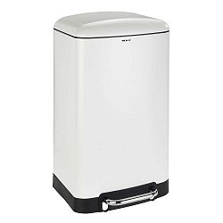 Bílý pedálový odpadkový koš Wenko, 30 l