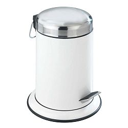 Bílý pedálový odpadkový koš Wenko Retoro, 3 l