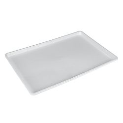 Bílý plastový podnos Metaltex Germatex, 45 x 31 cm