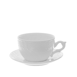 Bílý porcelánový hrnek s podšálkem Kasanova Milk