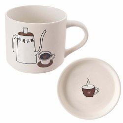Bílý porcelánový hrnek s víčkem 4,5 l – Orion