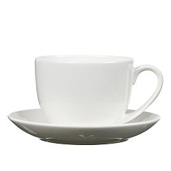 Bílý porcelánový šálek s podšálkem Bitz Mensa
