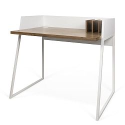 Bílý pracovní stůl TemaHome Volga Walnut