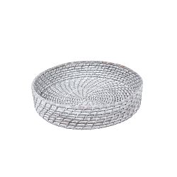 Bílý ratanový podnos Ego Dekor, ø 30 cm