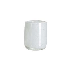Bílý skleněný svícen A Simple Mess Kron, ⌀ 7 cm