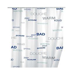 Bílý sprchový závěs Wenko Douche, 180 x 200 cm
