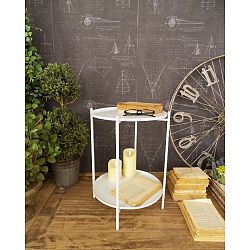 Bílý stolek Orchidea Milano White Fancy, ⌀ 35 cm