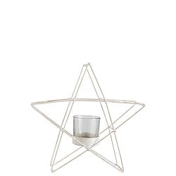 Bílý svícen J-Line Glitter Star