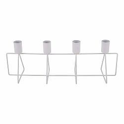 Bílý svícen na 4 svíčky PT LIVING, délka 40 cm