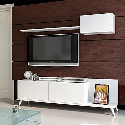 Bílý TV stolek Homitis Moderna