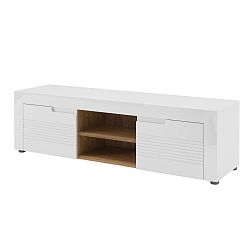 Bílý TV stolek Szynaka Meble Belfort