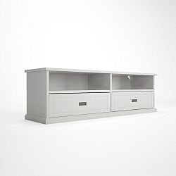 Bílý TV stolek z bukového dřeva Artemob Lass