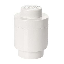 Bílý úložný kulatý box LEGO®