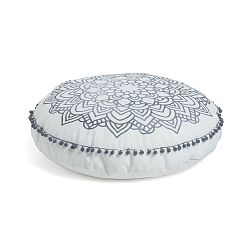 Bílý vzorovaný puf La Forma Aimara, Ø 60 cm
