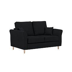 Černá dvoumístná pohovka Kooko Home Smooth