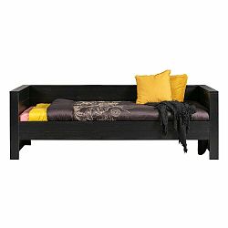 Černá jednolůžková postel 90x200 cm Dennis – WOOOD