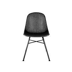 Černá jídelní židle Leitmotiv Diamond Mesh