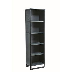 Černá knihovna Dark Metal Bookcase