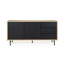 Černá komoda Tenzo Flow, délka 164 cm