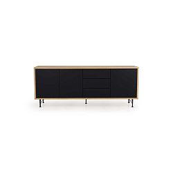 Černá komoda Tenzo Flow, délka 206 cm