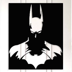Černá kovová nástěnná dekorace Batman