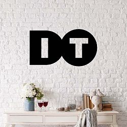 Černá kovová nástěnná dekorace Do It, 50 x 25 cm