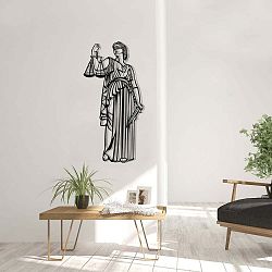 Černá kovová nástěnná dekorace Justice, 35 x 70 cm
