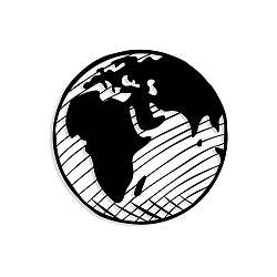 Černá kovová nástěnná dekorace Our Planet, ⌀ 55 cm