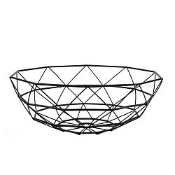 Černá mísa na ovoce PT LIVING Diamond, ⌀ 35 cm