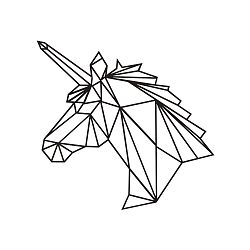 Černá nástěnná kovová dekorace Wall Decor Unicorn