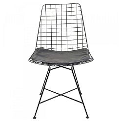 Černá ocelová jídelní židle Kare Design Grid