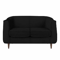 Černá sametová pohovka Kooko Home Glam, 125 cm