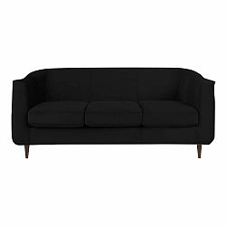 Černá sametová pohovka Kooko Home Glam, 175 cm