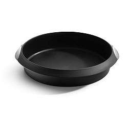 Černá silikonová forma na pečení Lékué, ⌀ 24 cm