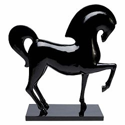 Černá soška koně Kare Design Proud Horse