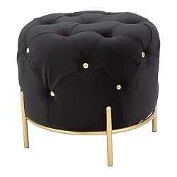 Černá taburetka Mauro Ferretti Glam, ø 45 cm